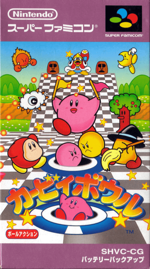 Kirby Bowl box art for Super Famicom